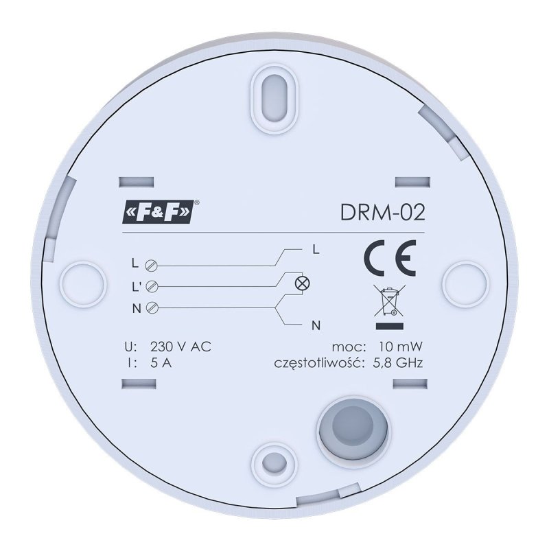 Sufitowy radarowy czujnik ruchu DRM-02 F&F Filipowski