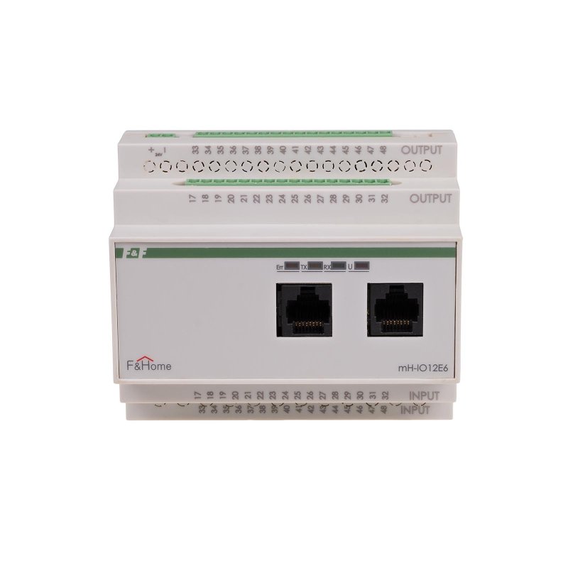 Moduł smart home F&Home do oświetlenia, gniazd elektrycznych, rolet mH-IO12E6-1 LEVEL 1
