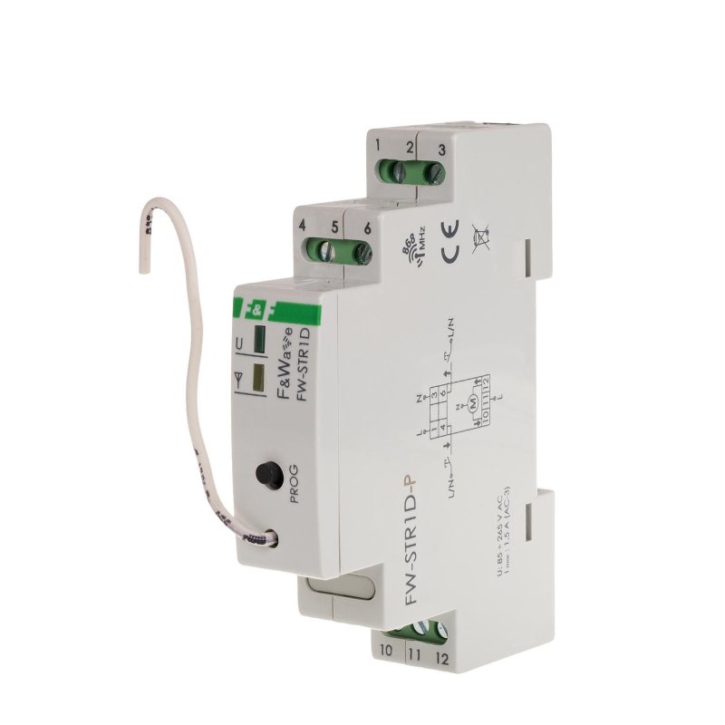 Radiowy sterownik roletowy systemu radiowego F&Wave FW-STR1D-P 230 V