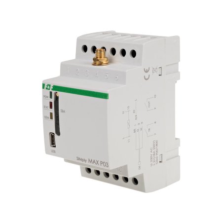 Sterownik temperatury GSM - SIMply MAX P03 do sterowania SMS