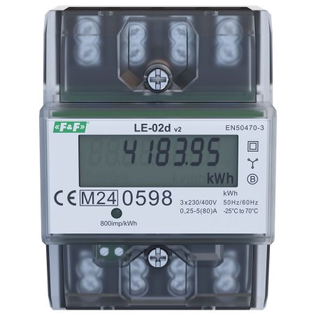 licznik energii elektrycznej z certyfikatem MID, trójfazowy LE-02d