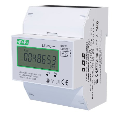 Trójfazowy licznik zużycia energii elektrycznej z certyfikatem MID LE-03d