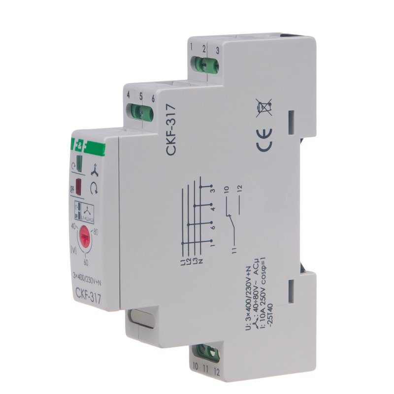 Czujnik kolejności i zaniku fazy CKF-317 dla silnika elektrycznego