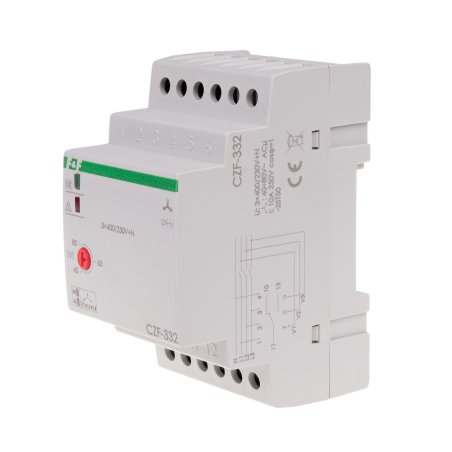 Czujnik zaniku fazy CZF-332 z kontrolą styków do silników elektrycznych
