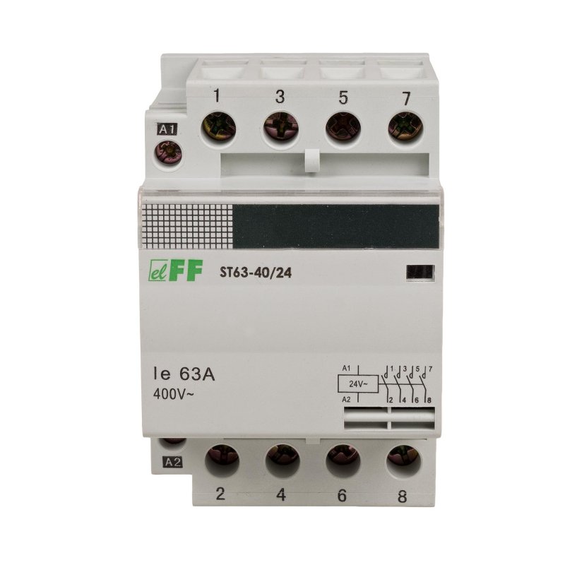 Elektromagnetyczny stycznik 3 modułowy ST63-40 24V