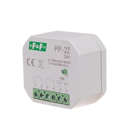 Dopuszkowy przekaźnik elektromagnetyczny PP-2Z 24 V