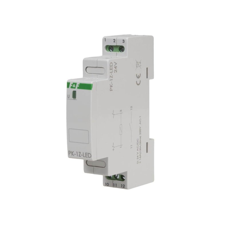 Współpracujący z LED przekaźnik elektromagnetyczny PK-1Z-LED 24 V