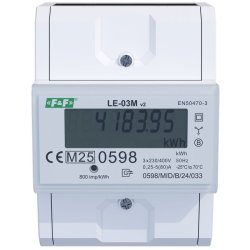 Trójfazowy licznik zużycia energii z transmisją danych LE-03M.