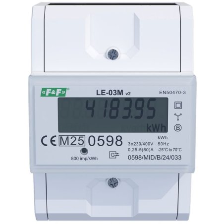 Trójfazowy licznik zużycia energii z transmisją danych LE-03M.