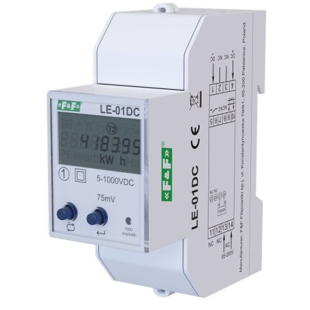 Licznik elektroniczny do pomiarów w obwodach prądu stałego LE-01 DC