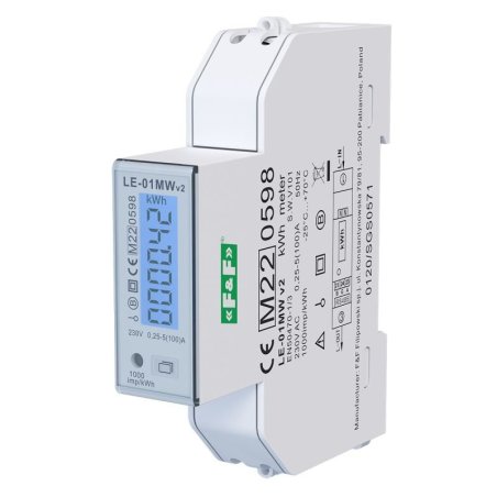 licznik jednofazowy zużycia prądu LE-01MW z certyfikatem MID
