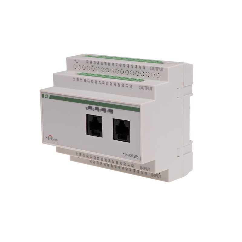Moduł smart home F&Home do oświetlenia, gniazd elektrycznych, rolet mH-IO12E6-2 LEVEL 2